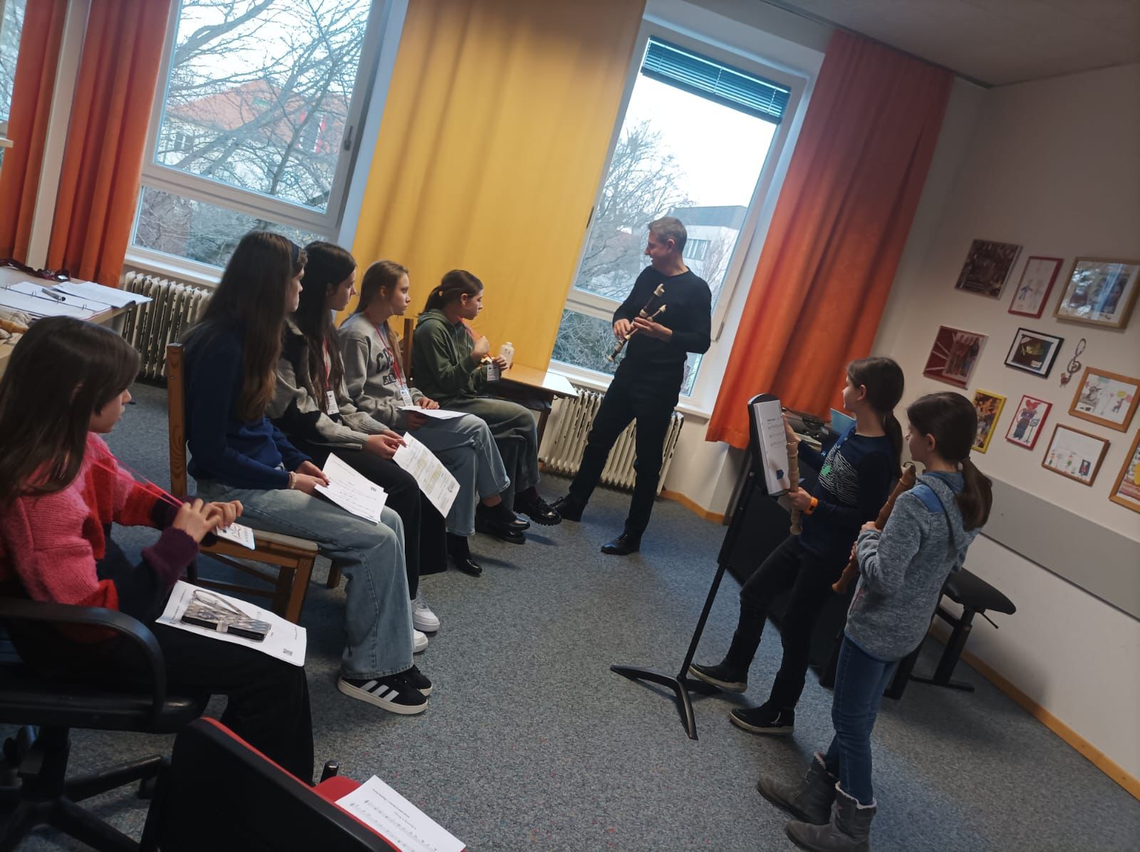 Group of international students collaborating